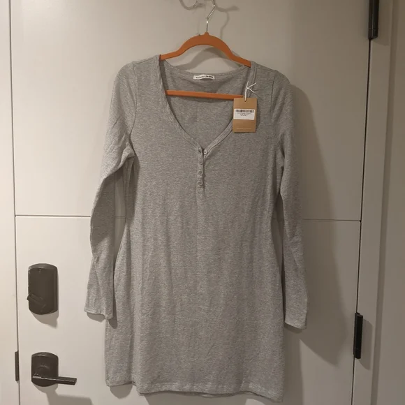 mesh knee length dress Knee Length Illusion Mesh Short Sleeve Dress XS main image 1